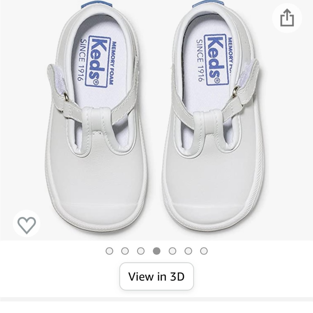 Keds T-Strap white girls sneaker size 4 toddler